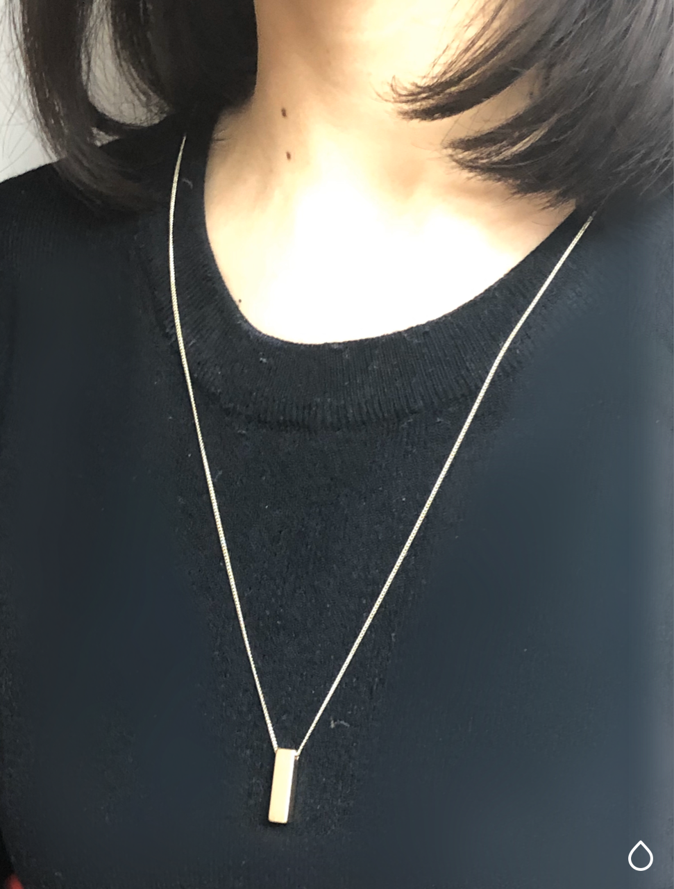 Rectangle hotsell bar necklace